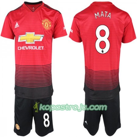 Billiga Fotbollströjor Manchester United Juan Mata 8 Barn Hemma tröja 2018/19 Kortärmad